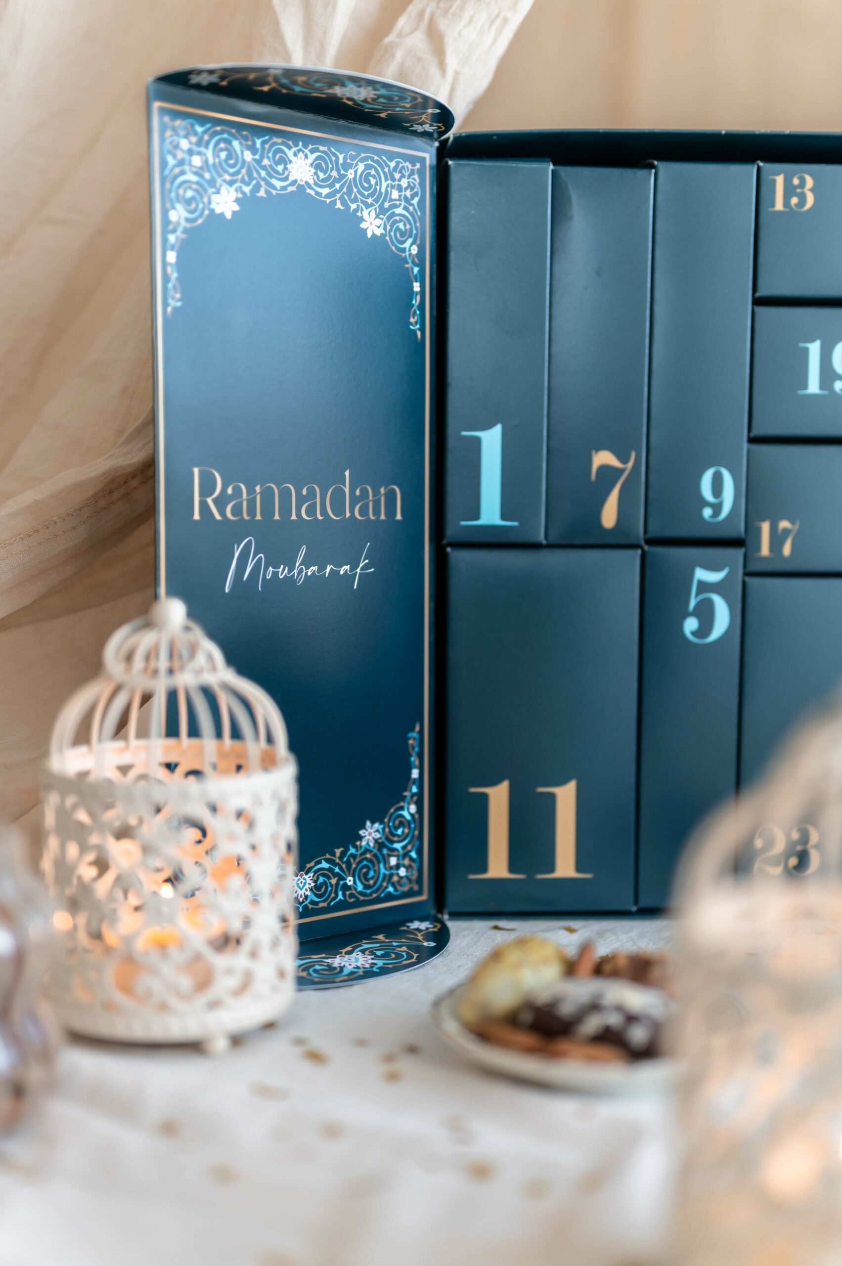Ramadan Green Paper boîte cadeau Calendrier de l'Avent 24 jours